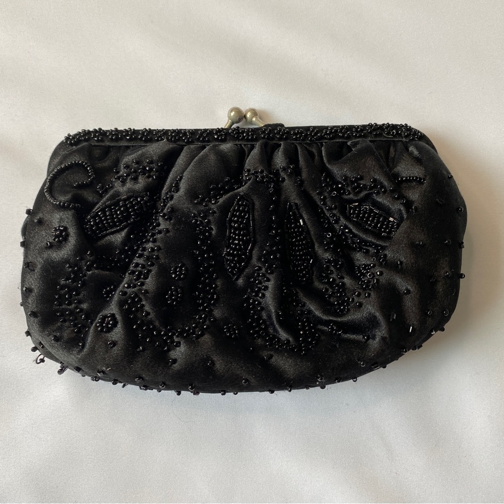 Vintage La Regale Black Clutch Sequins
